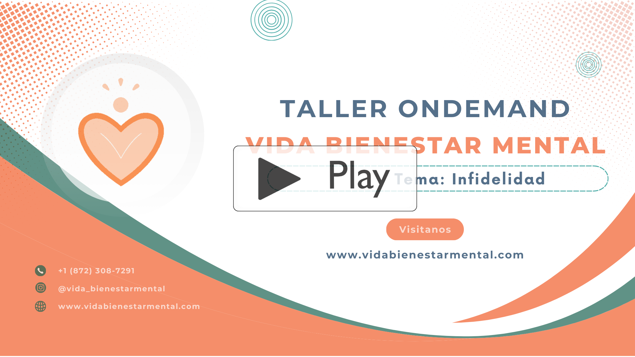 Foto con informacion para la presentacion del taller ondemand sobre ansiedad